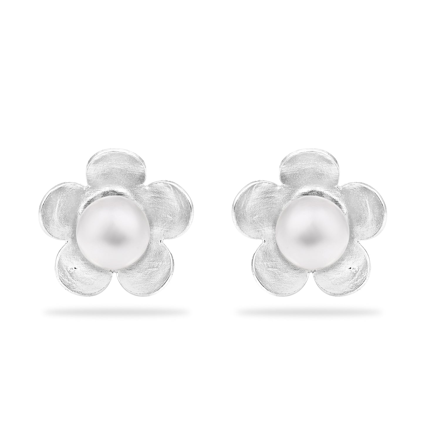 Pearl Floral Stud Earrings