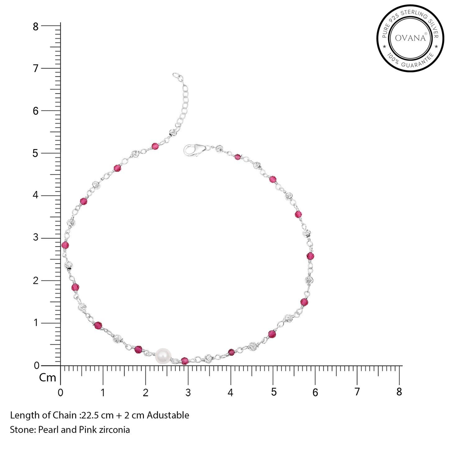 Pink Pearl Anklet (Single)