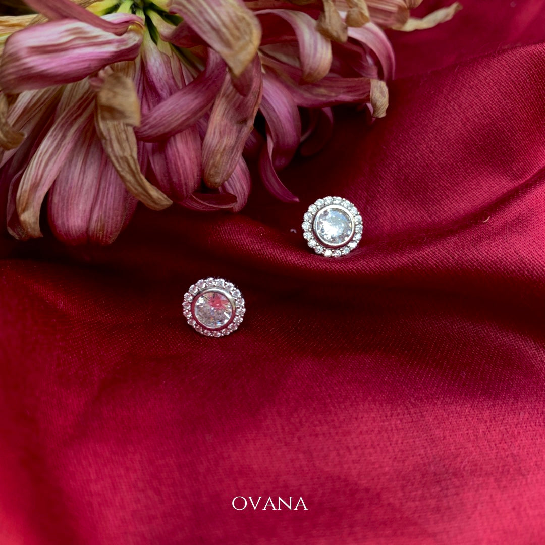 Sparkling Solitaire Earrings
