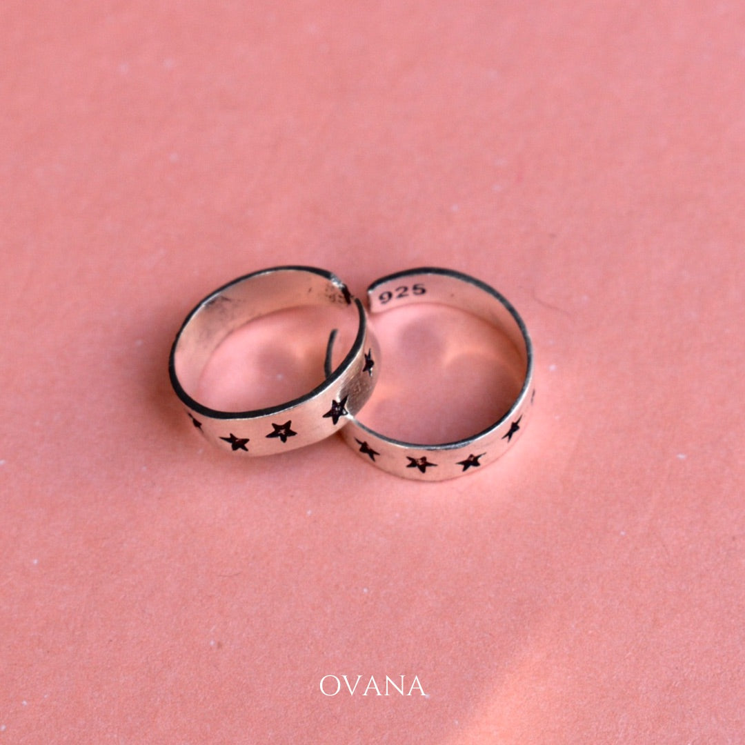 Silver XOXO Toe Ring