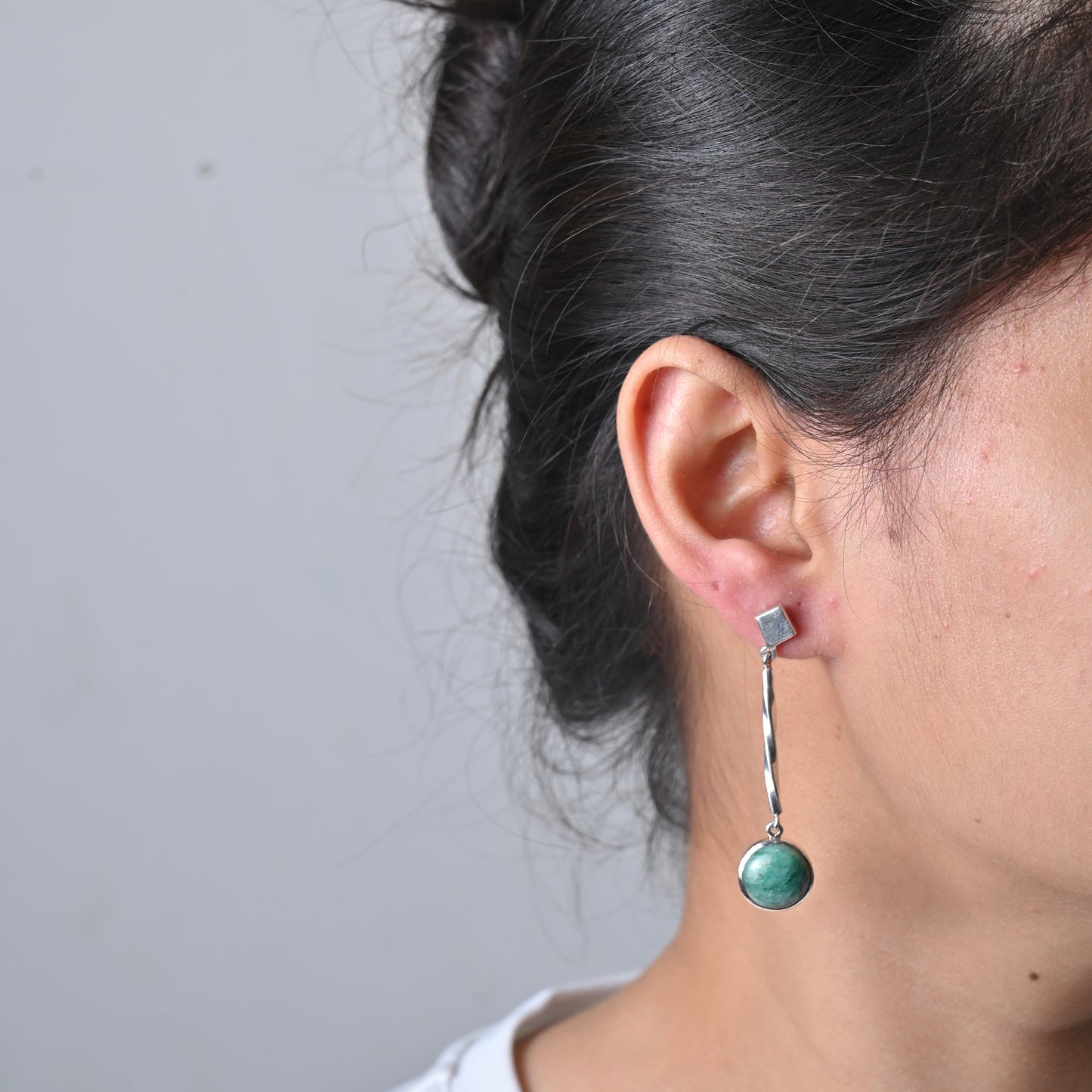 Green sillimanite Earrings