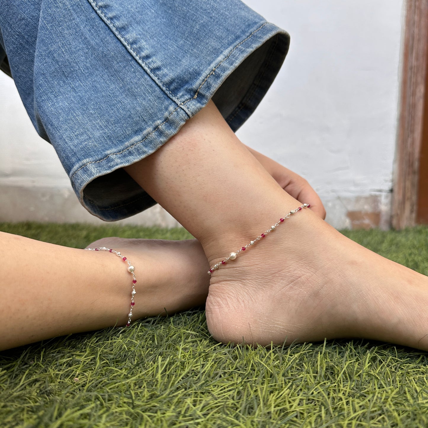 Pink Pearl Anklet (Single)