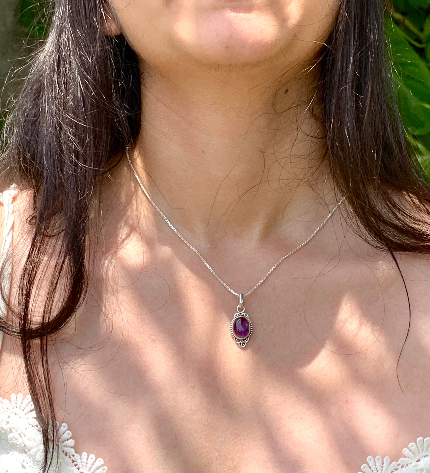 Oval Pendant With Chain