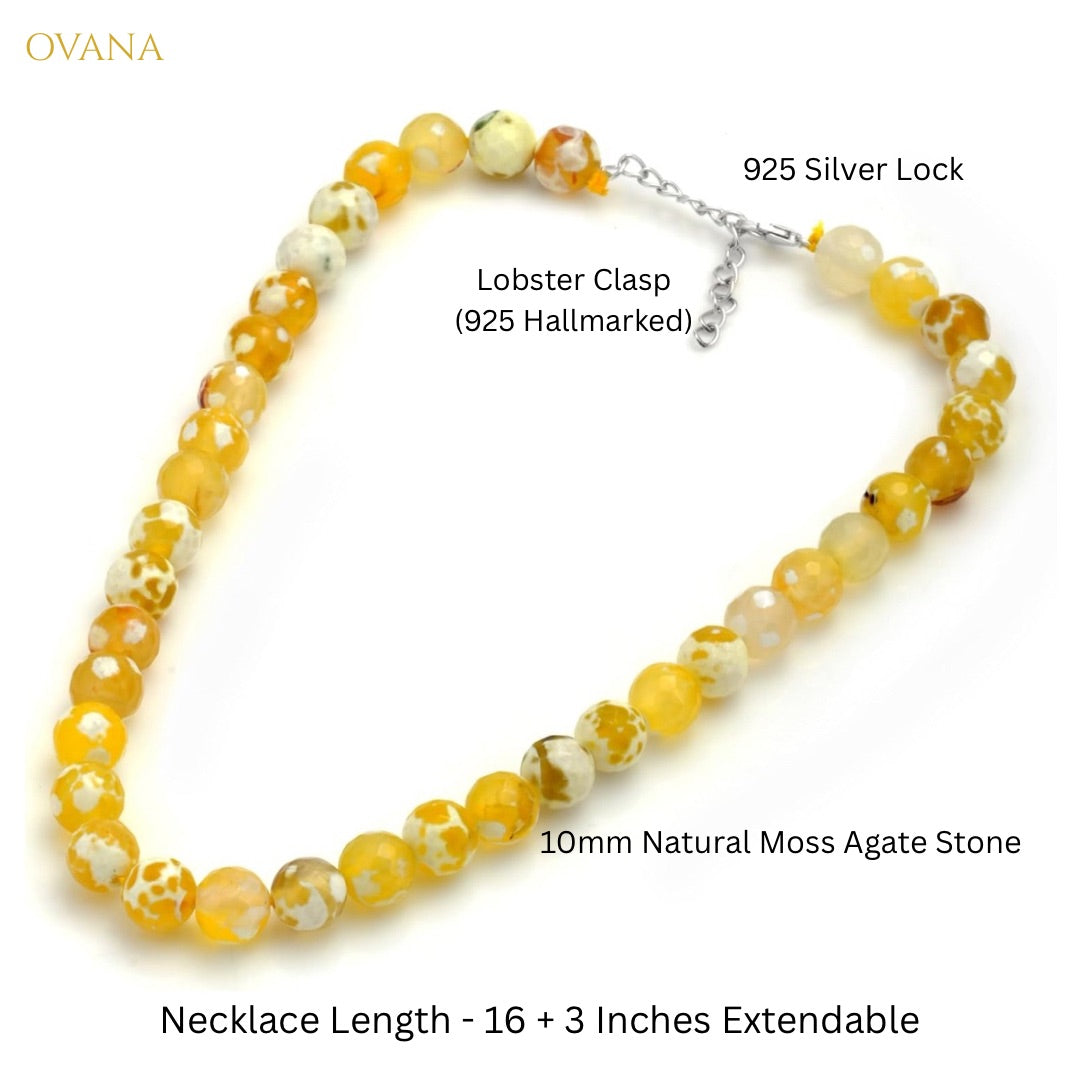 Natural Lemon Agate Necklace