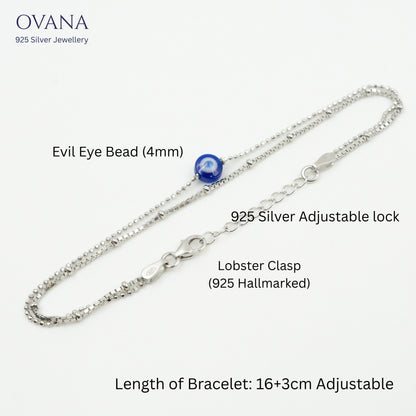 925 Silver Nazar Tika Bracelet