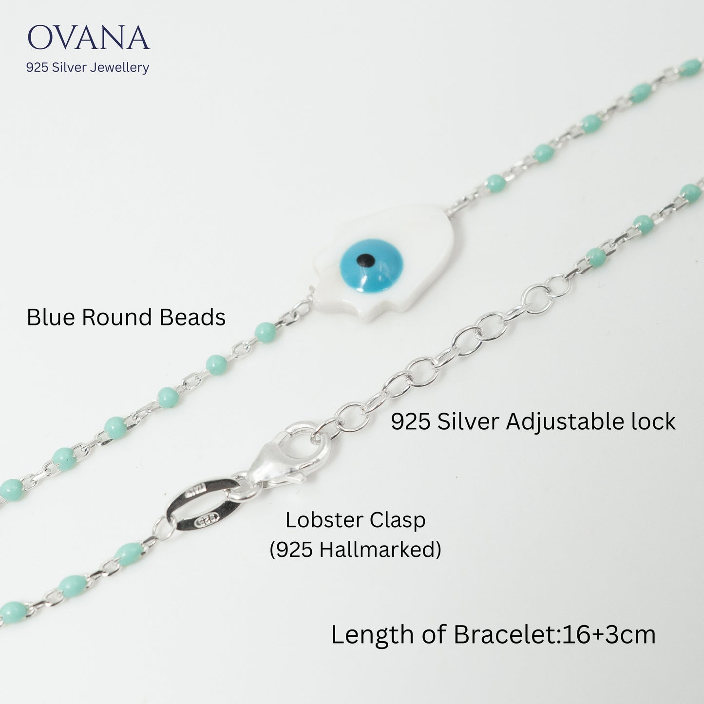 925 Silver Turkish Eye Bracelet