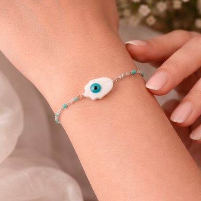 925 Silver Turkish Eye Bracelet