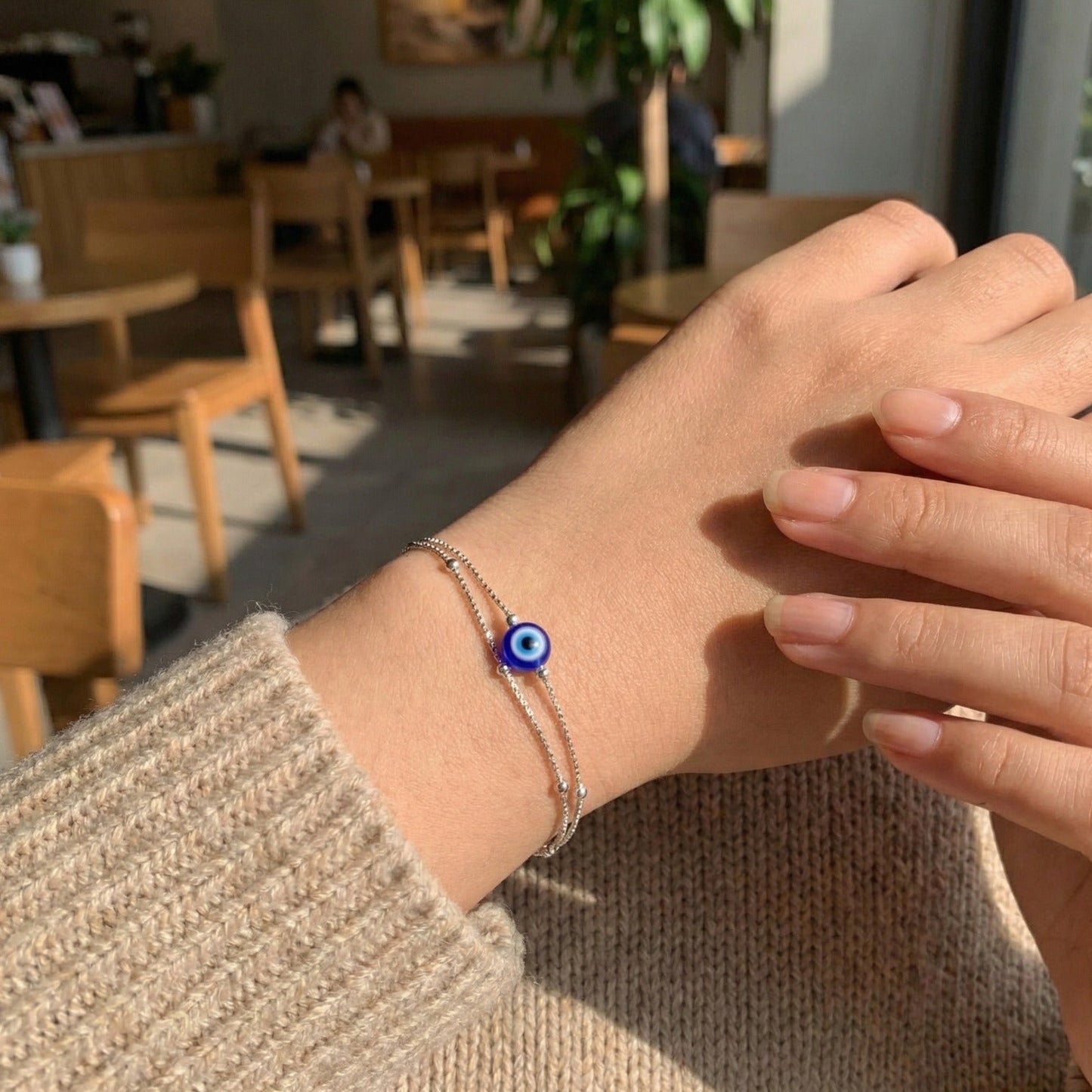 925 Silver Nazar Tika Bracelet