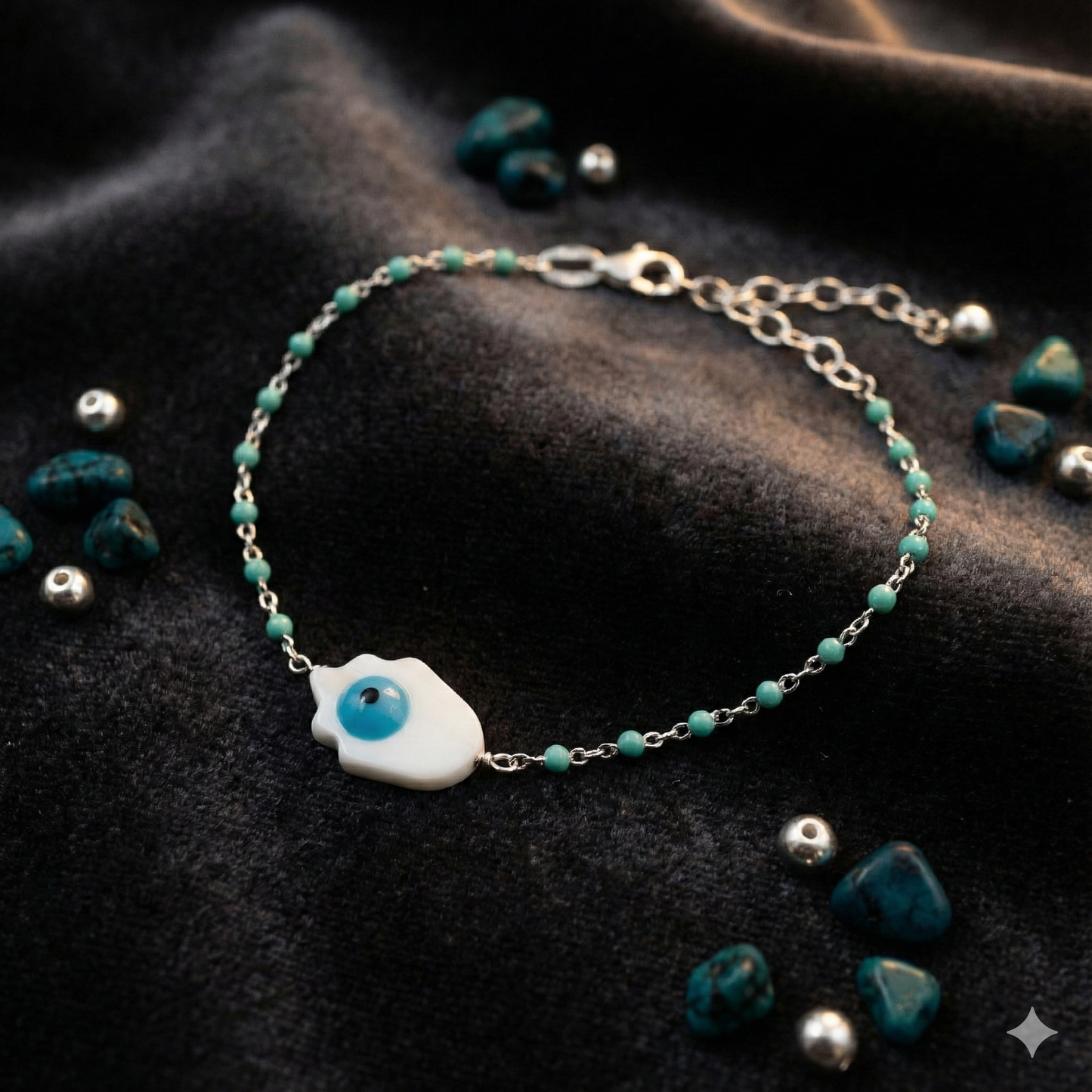 925 Silver Turkish Eye Bracelet