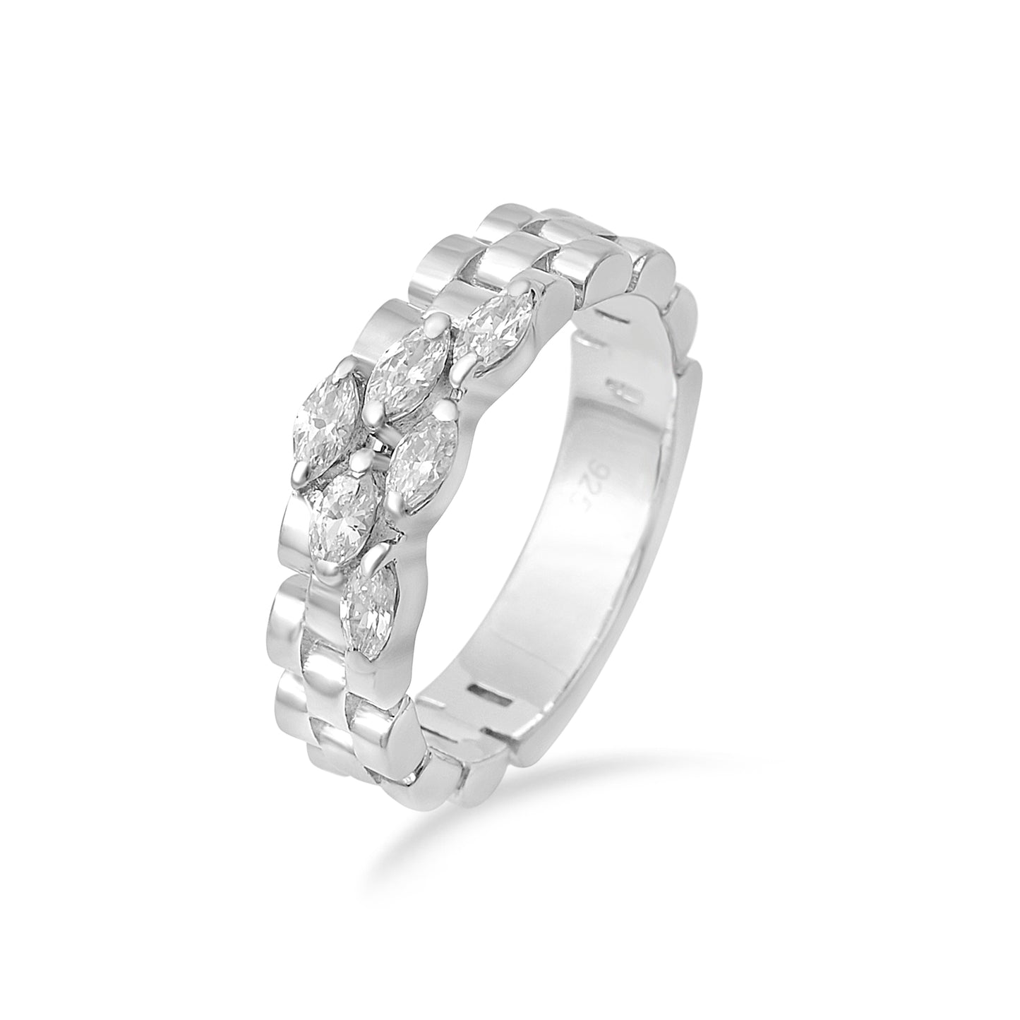 Silver Marquise Ring