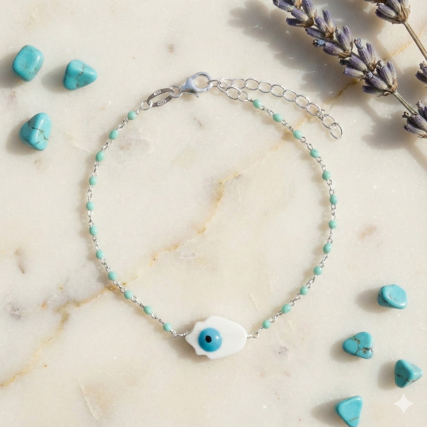 925 Silver Turkish Eye Bracelet