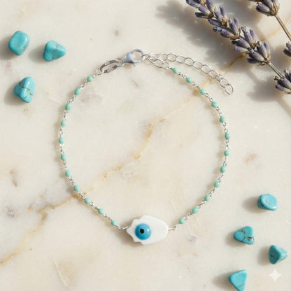 925 Silver Turkish Eye Bracelet