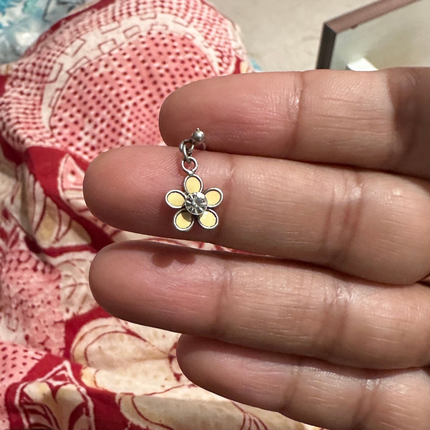 Silver Gulmohar Studs