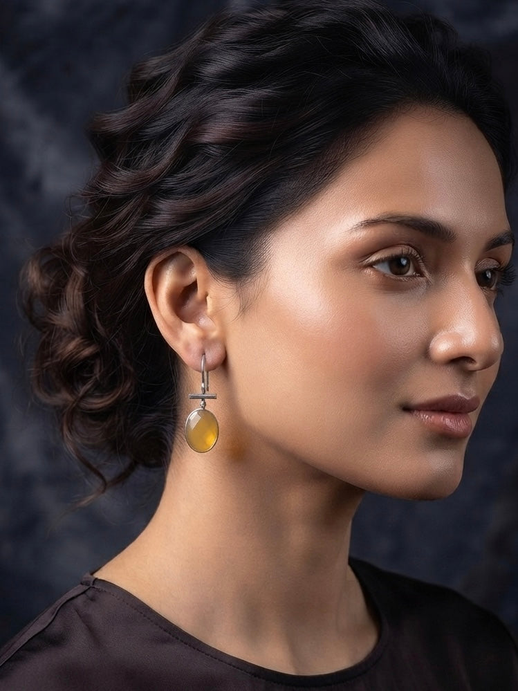 Natural Chalcedony Earrings