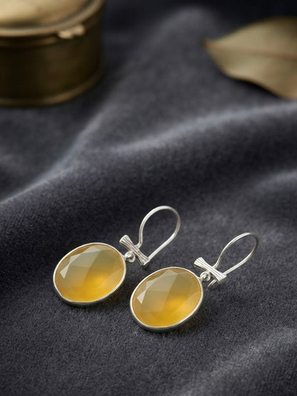 Natural Chalcedony Earrings