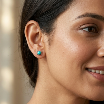 Silver Turquoise Studs
