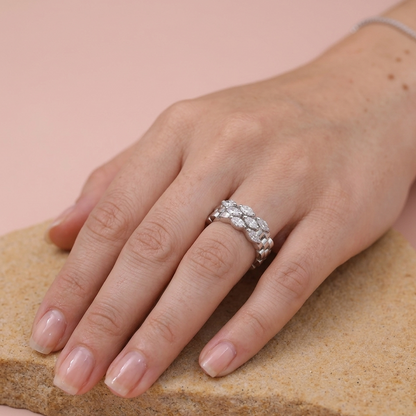 Silver Marquise Ring