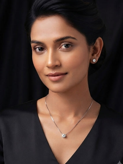 OVANA Eternal Solitare Pendant Set
