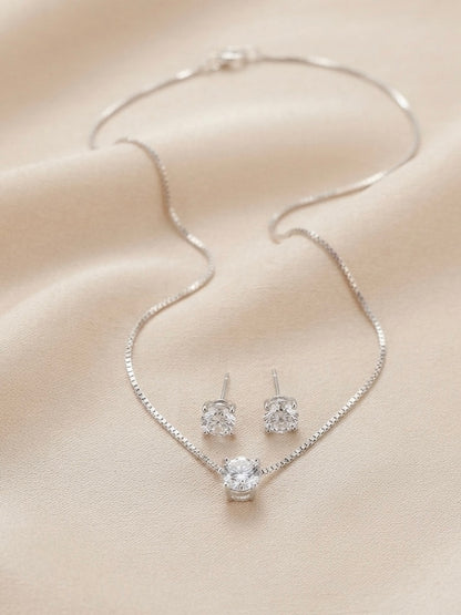OVANA Eternal Solitare Pendant Set