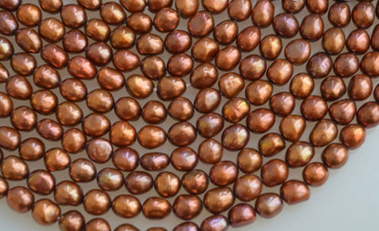 Warm Gold Freshwater Pearl Necklace
