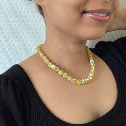 Natural Lemon Agate Necklace