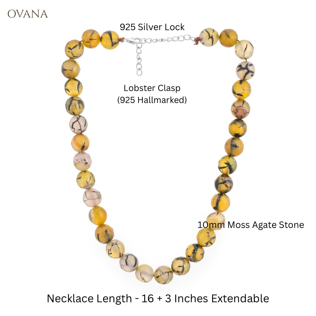 Natural Moss Agate Necklace