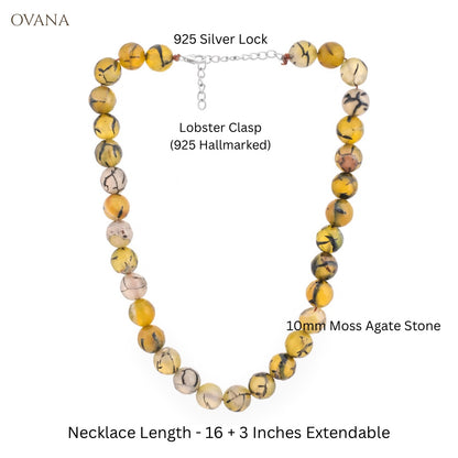 Natural Moss Agate Necklace
