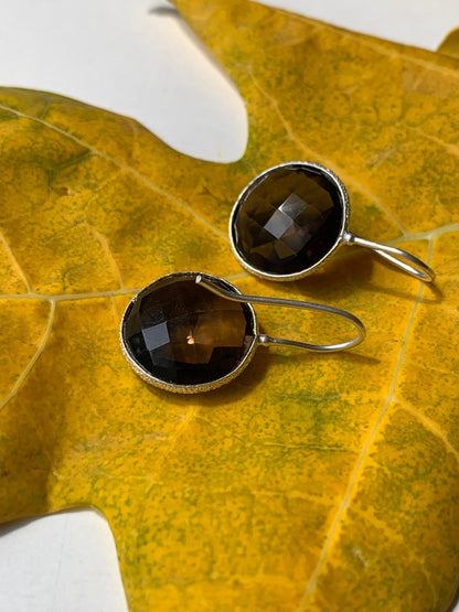 Silver Onyx Earrings