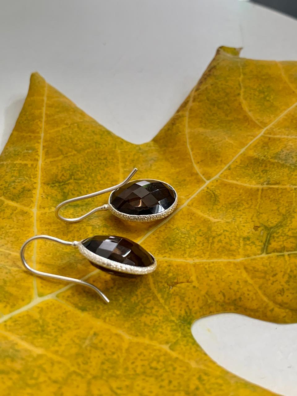 Silver Onyx Earrings